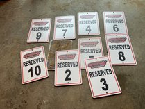 Central Missouri Speedway Reserved Signs