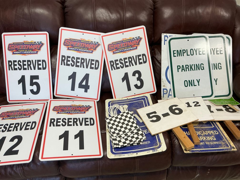 Speedway And Parking Signs