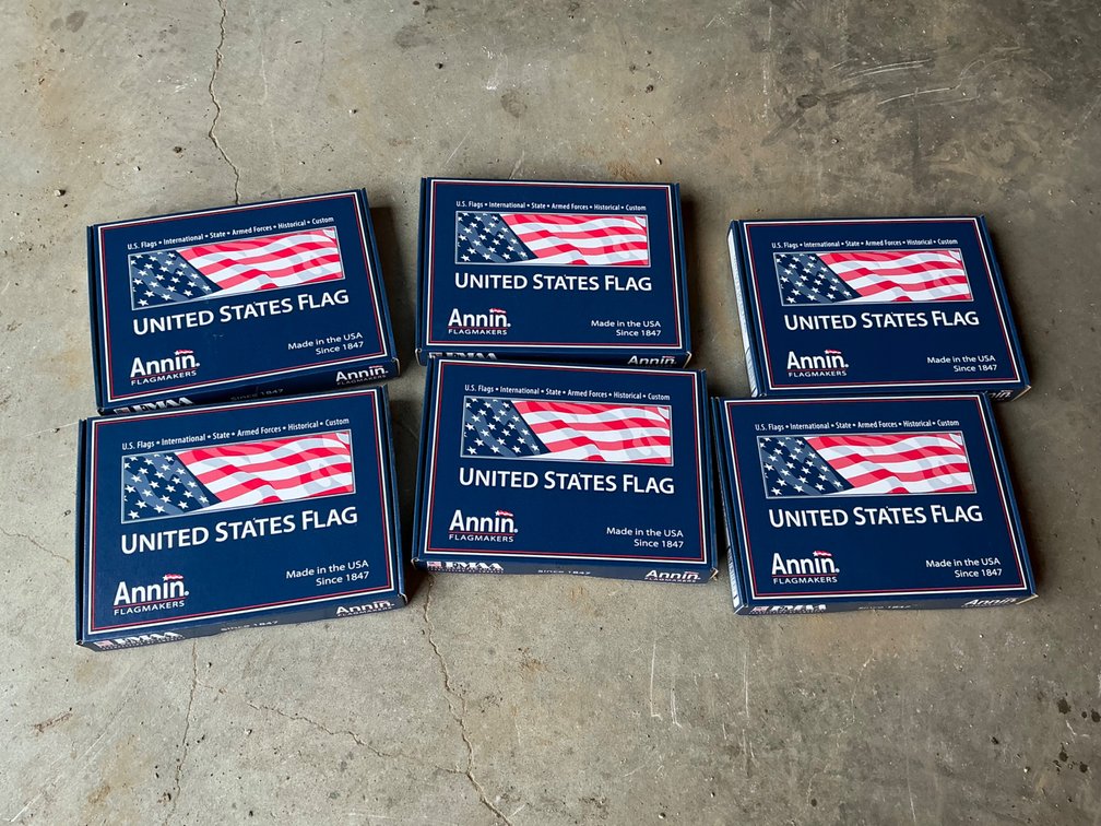 Annin 002460 3 X 5 Ft U.S. Flags Lot Of 6