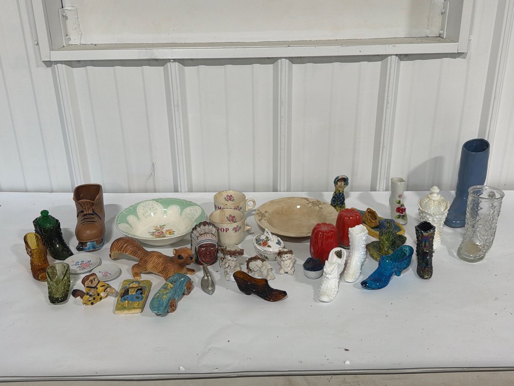 Glass And Ceramic Shoes Figurines And More