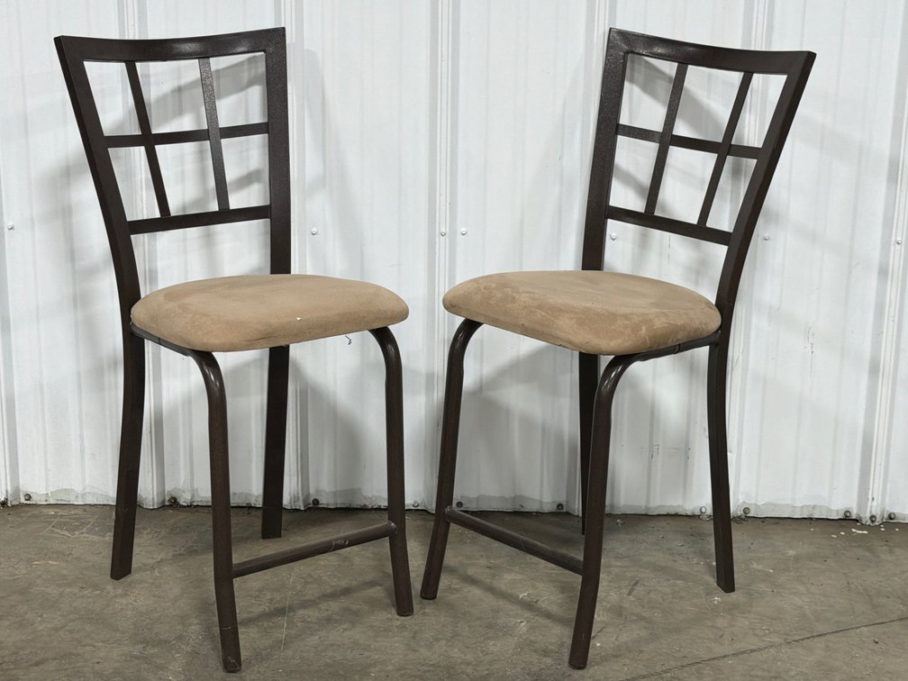 Pair Of Metal Bar Stools