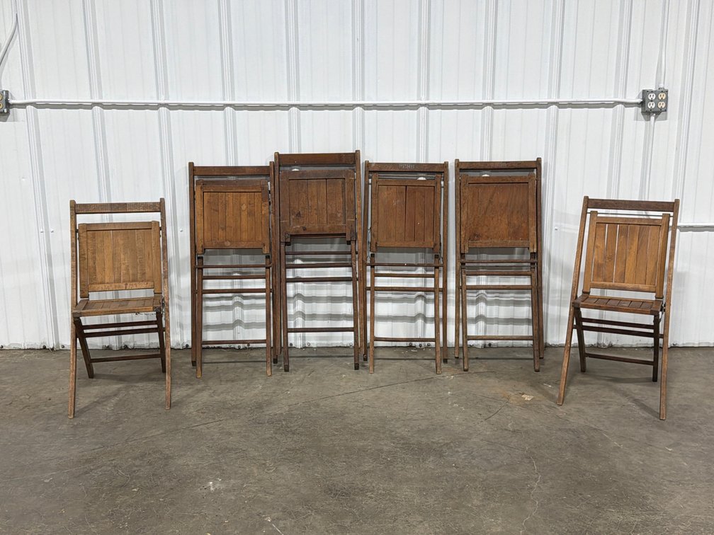 Webster Wooden Folding Chairs Set Of 6