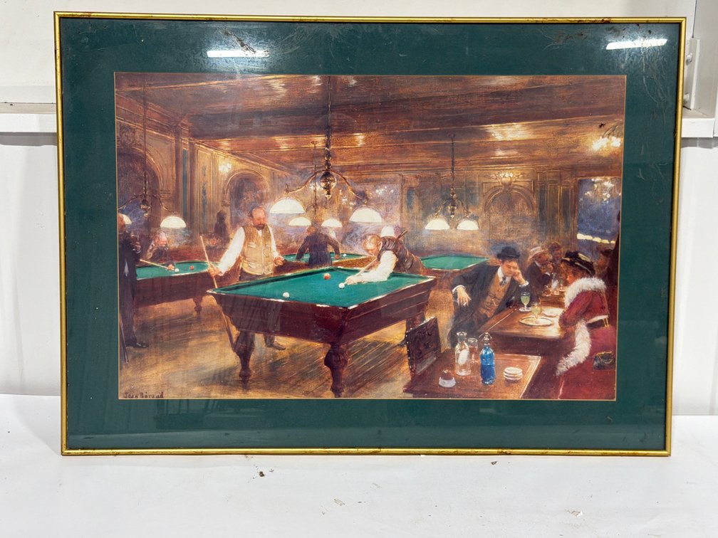 Jean Béraud The Billiard Parlour Print