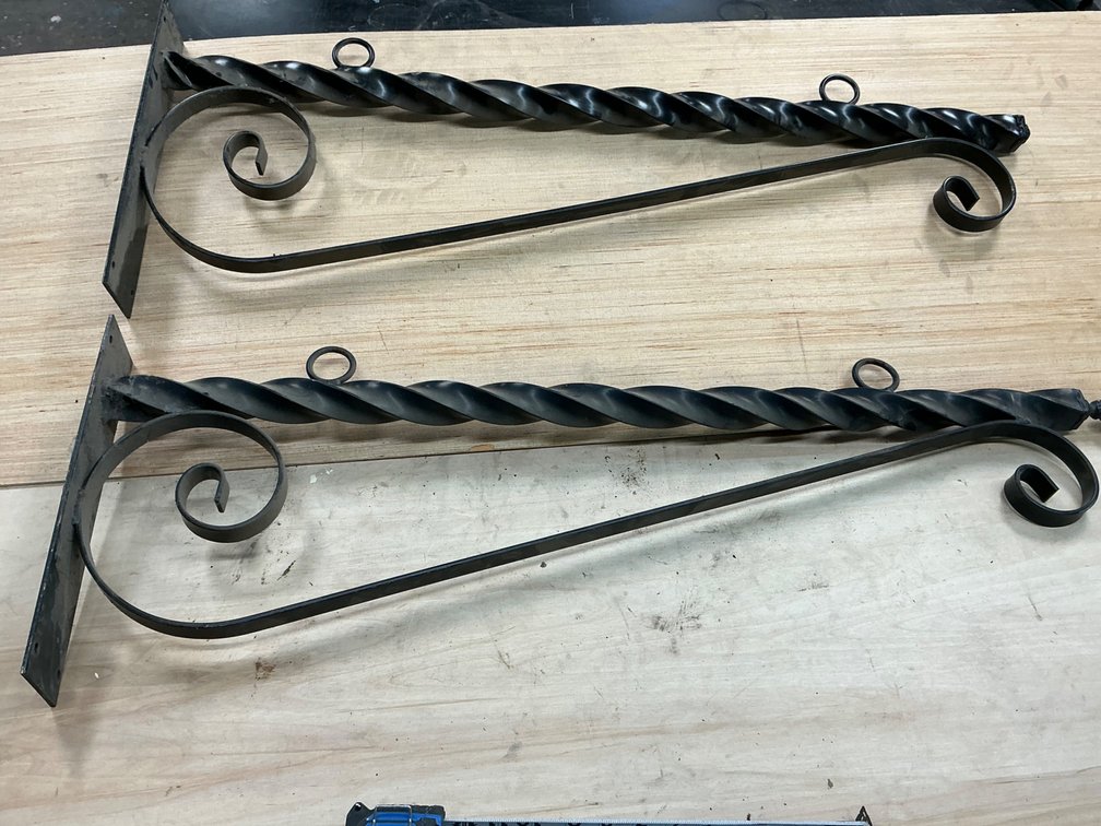 Pair Of Wrought Iron Brackets