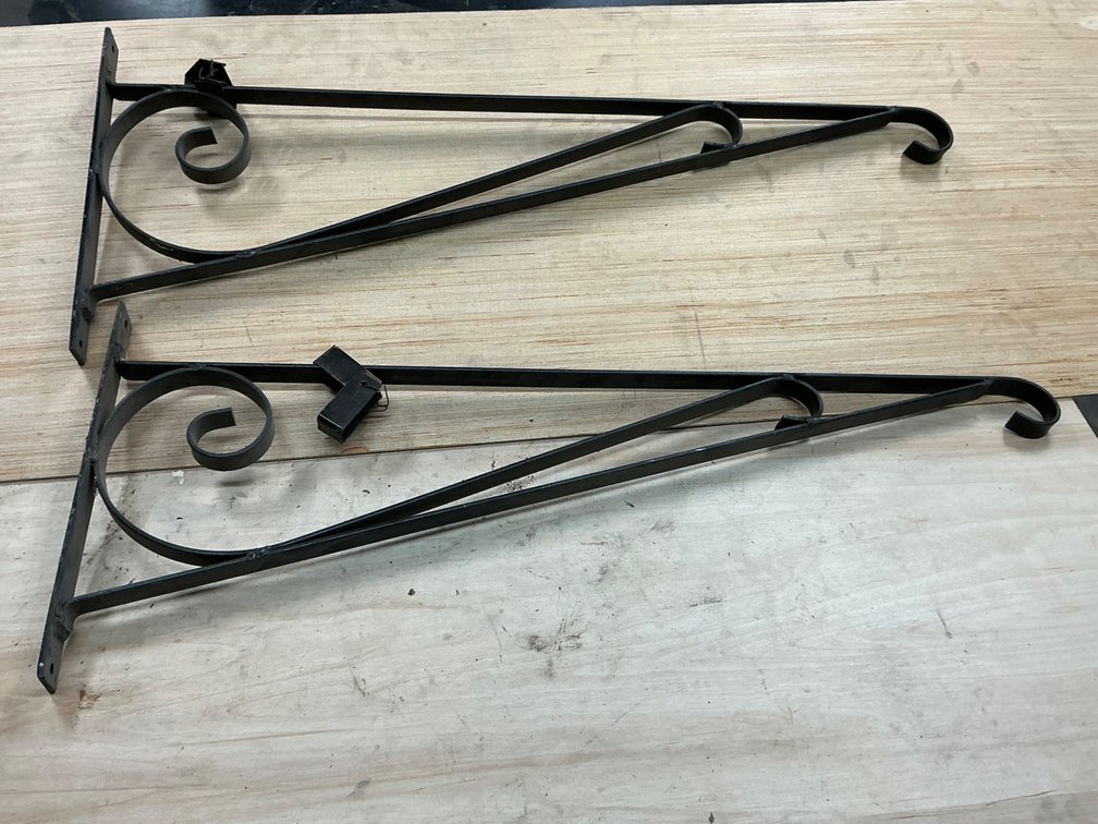 Pair Of Metal Scroll Wall Brackets