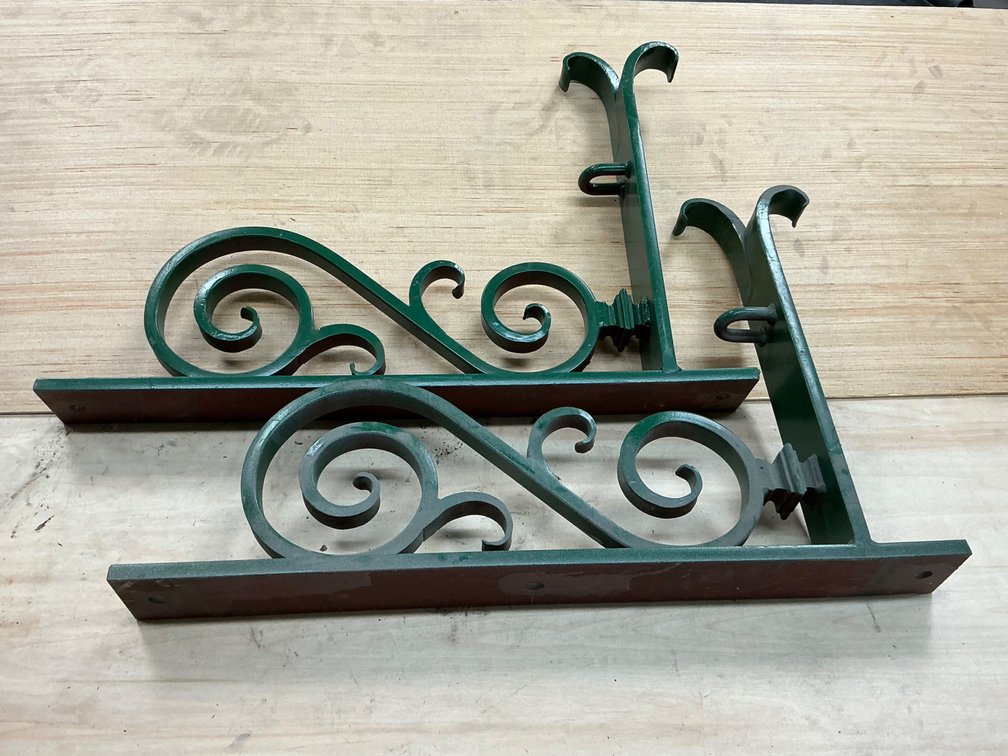Pair Of Metal Scrollwork Brackets