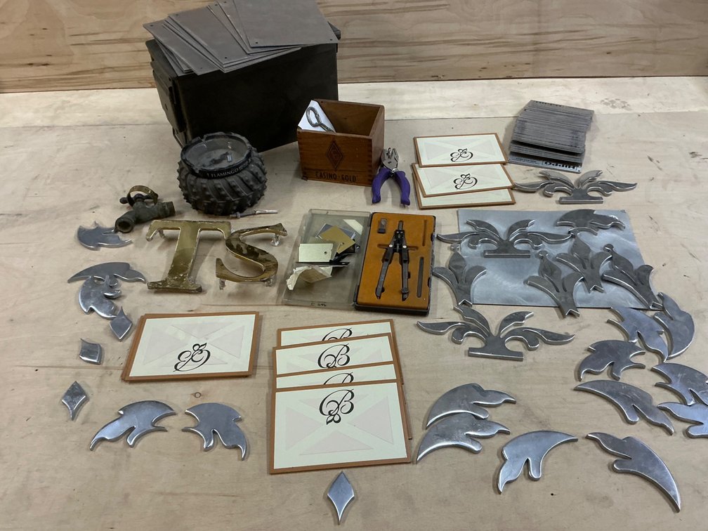 Metal Cutouts Drafting Set And Collectibles