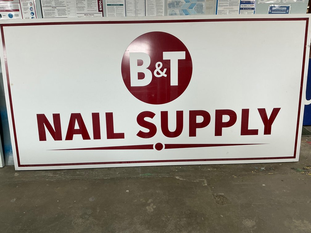 B&T Nail Supply Commercial Aluminum Sign Panel
