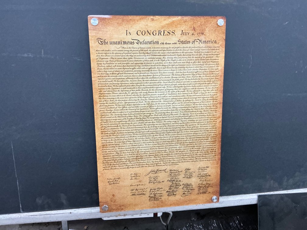Declaration Of Independence Plaque