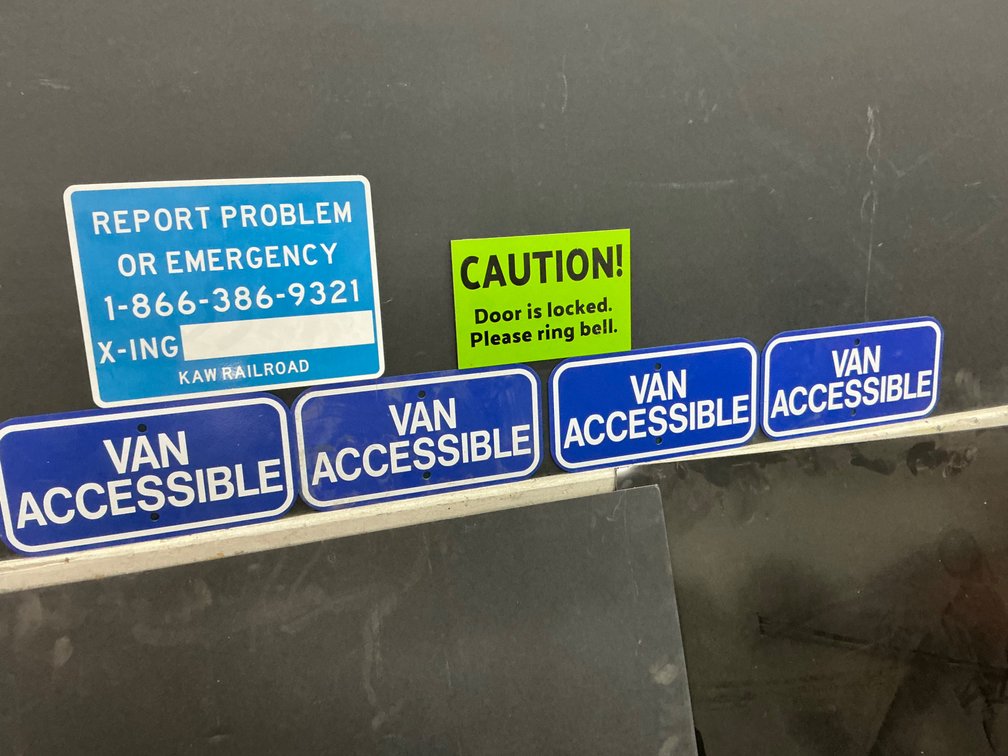 Van Accessible And Railroad Signs