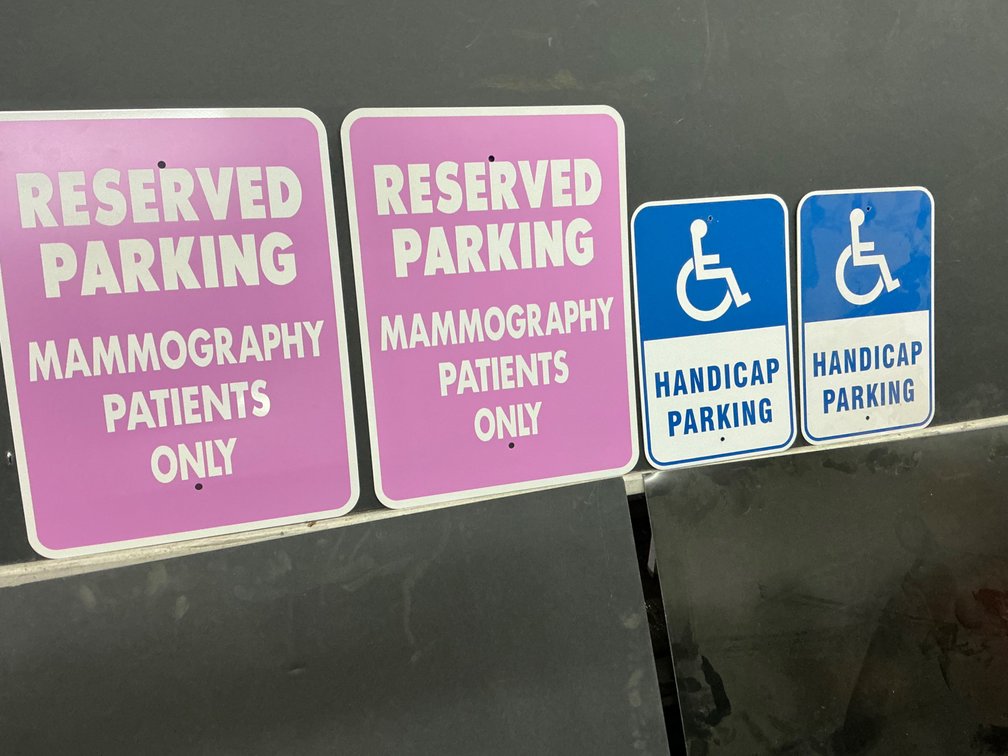 Mammography Reserved  Signs