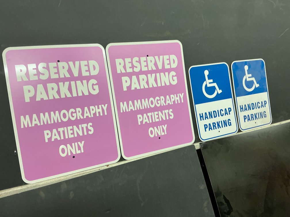 Mammography Reserved  Signs