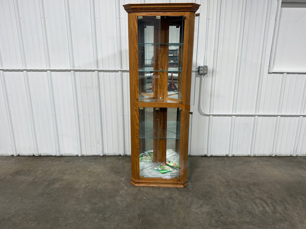 Oak Corner Curio Cabinet