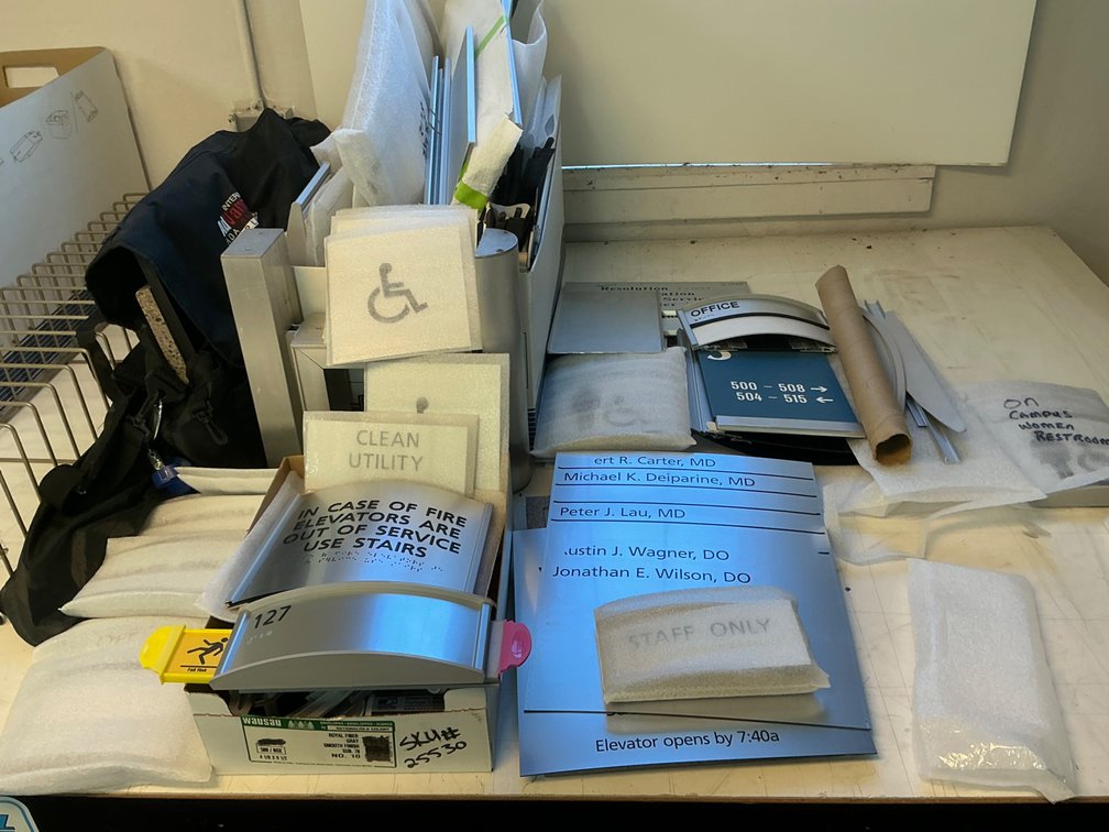 Architectural ADA Facility Signage Lot