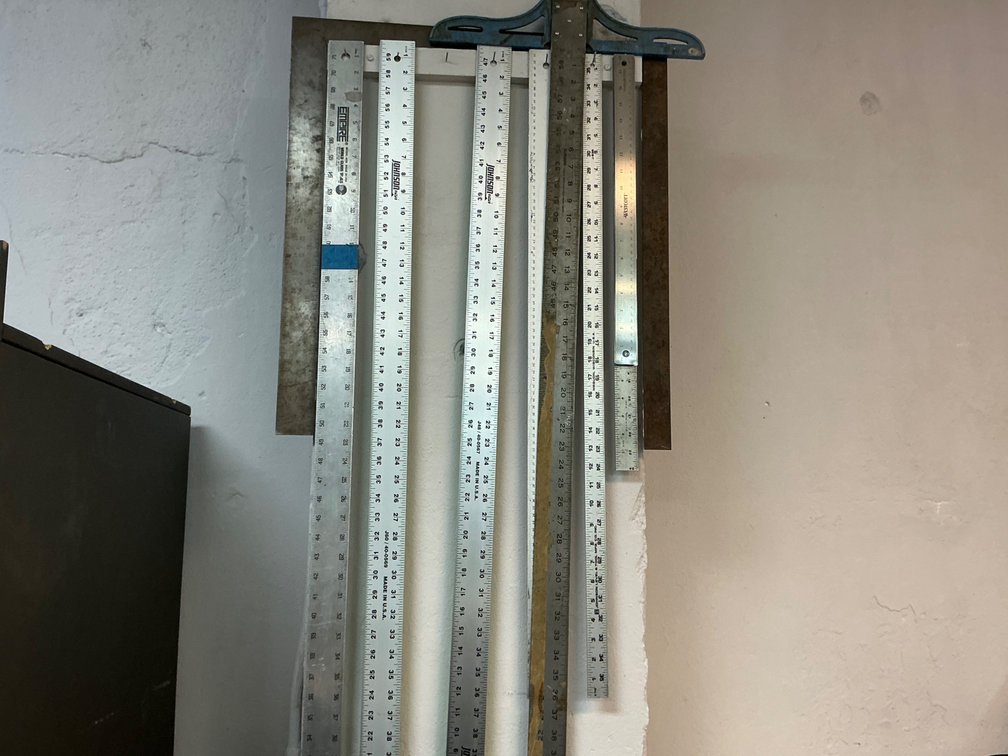 Metal Rulers And Measuring Squares