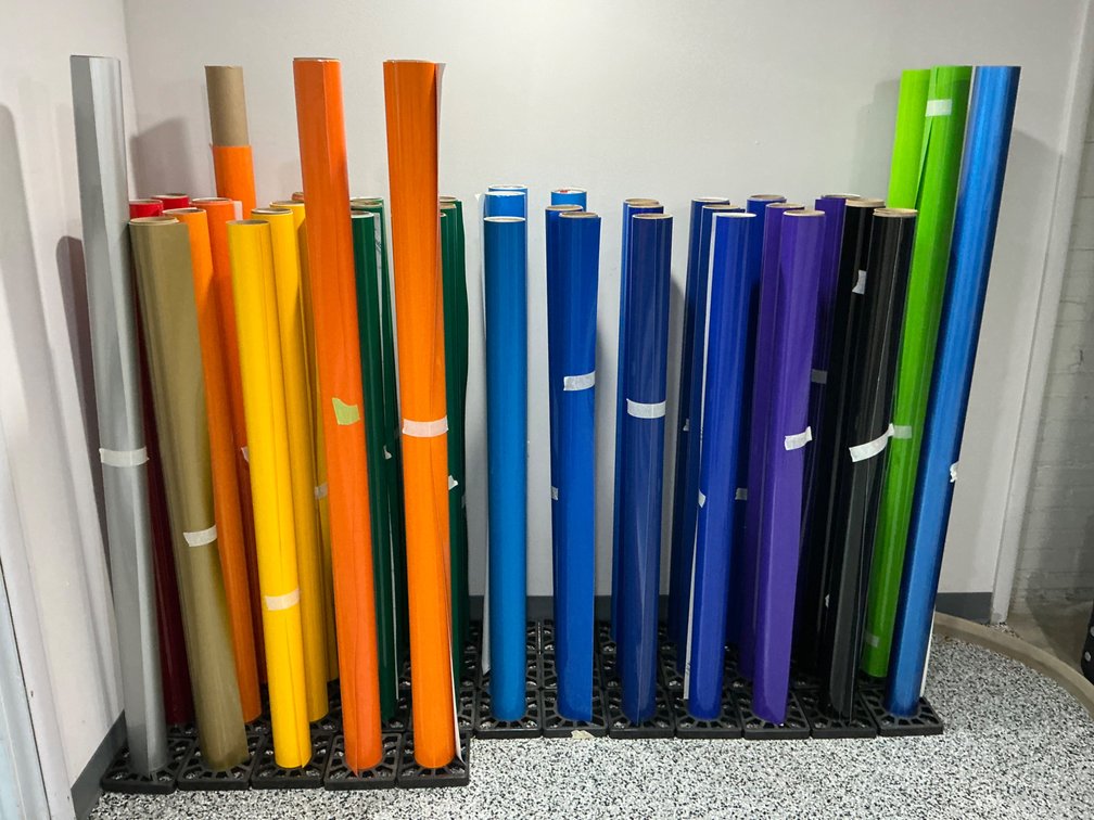 Vinyl Graphic Film Rolls And Racks
