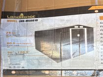 LandHonor 8âx10â Galvanized Apex Roof Metal Shed