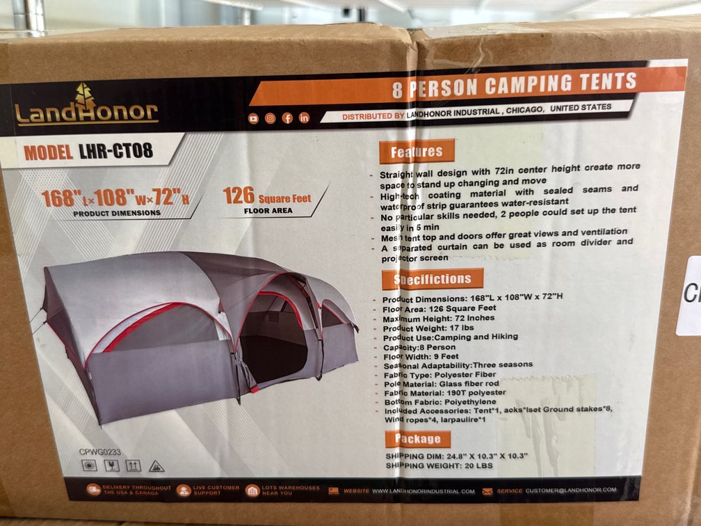 LandHonor 8 Person Camping Tent