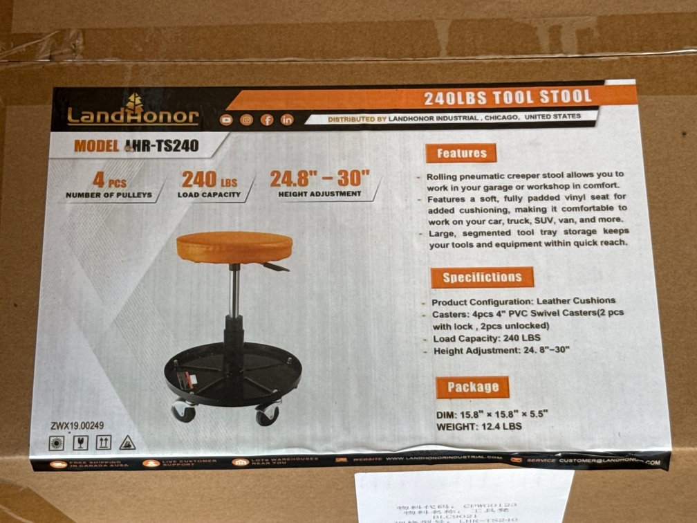 LandHonor 240Lbs Tool Stool