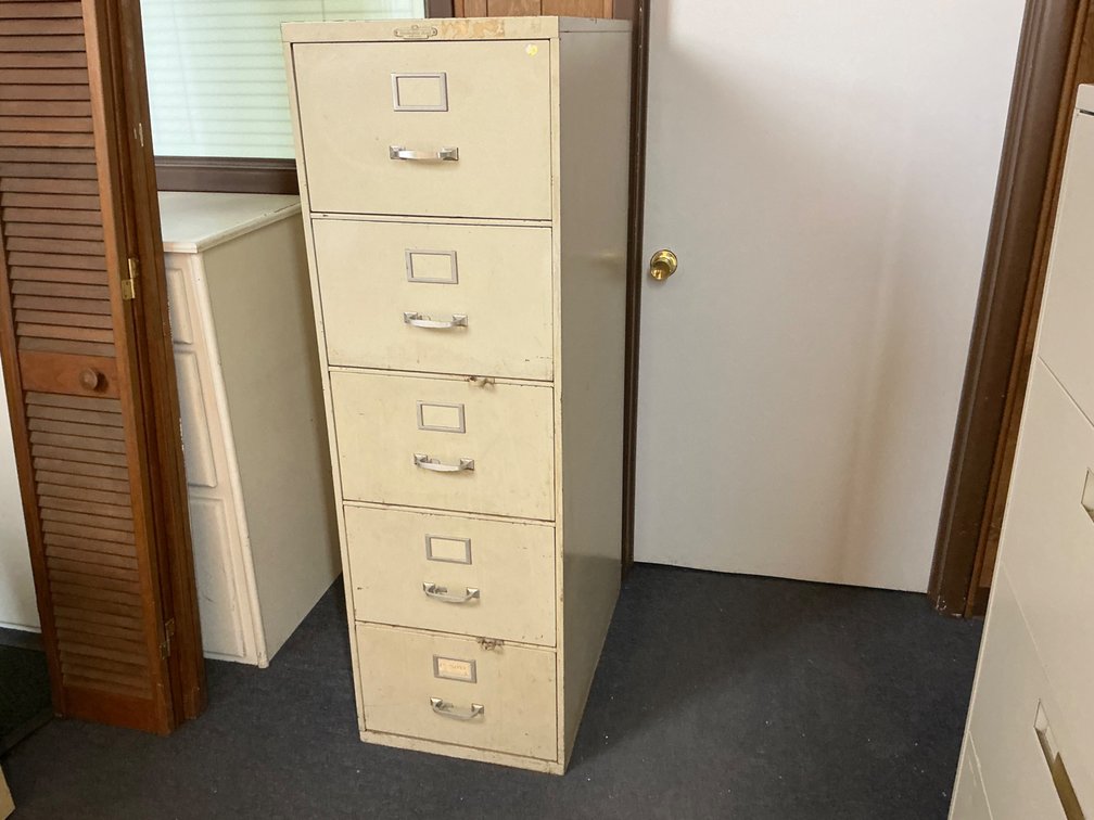 Remington Rand Five Drawer File Cabinet