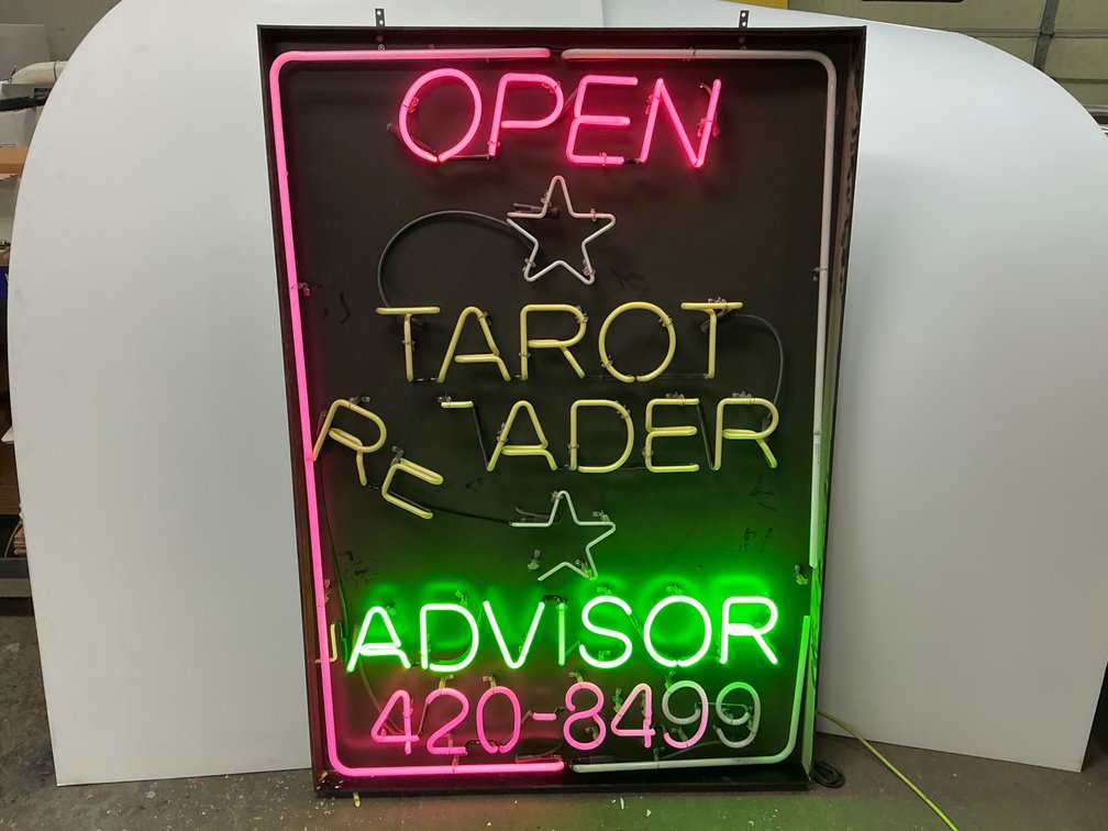Tarot Reader Advisor Neon Sign