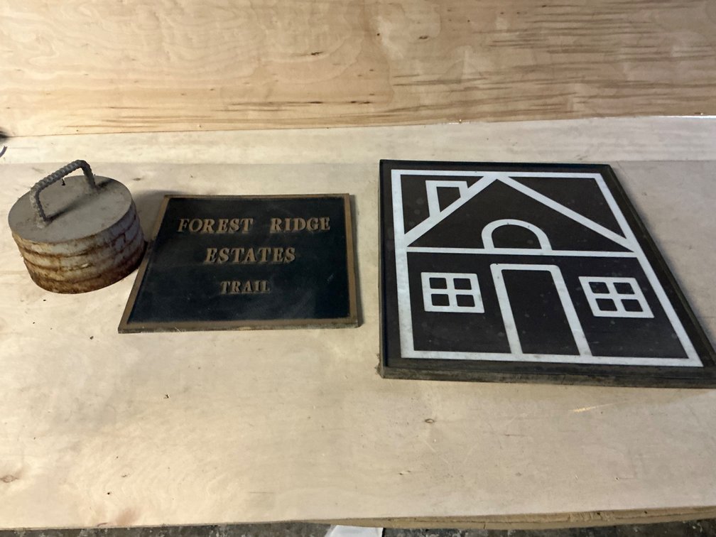 Trail Plaque, House Sign, And Metal Weight