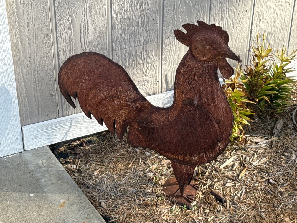 Sheet Metal Rooster Sculpture