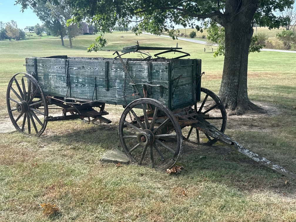 Wooden Farm Wagon With Spoked Wheels