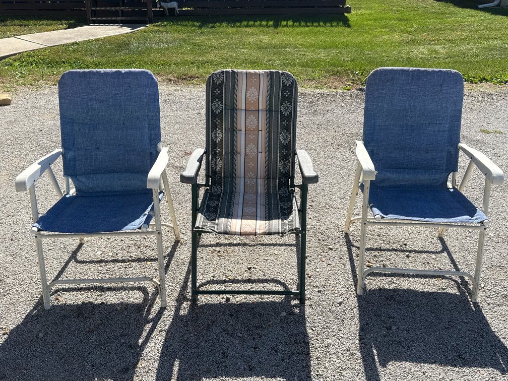 Three Folding Lawn Chairs