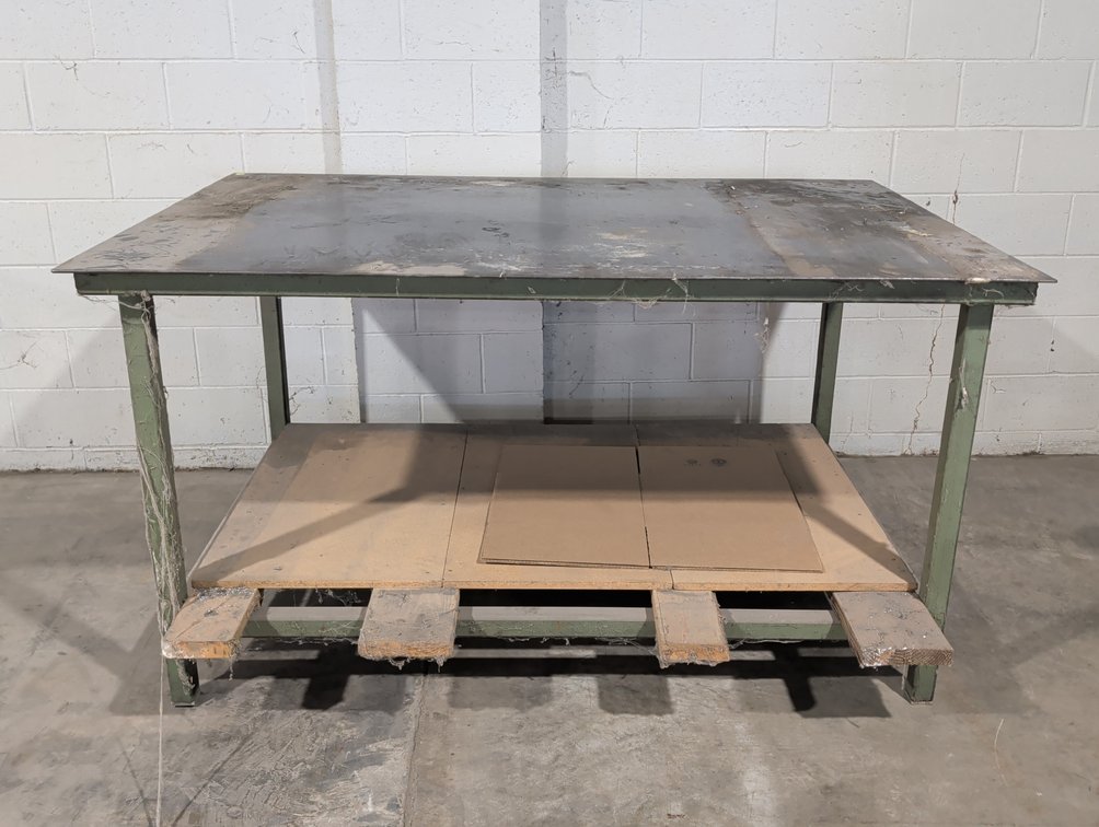 Industrial Steel Top Workbench