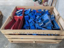 Plastic Parts Storage Bins In Crate