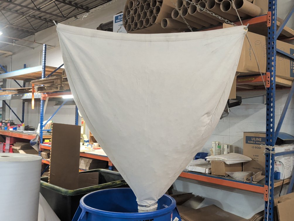 Hanging Packing Peanut Dispenser Hopper