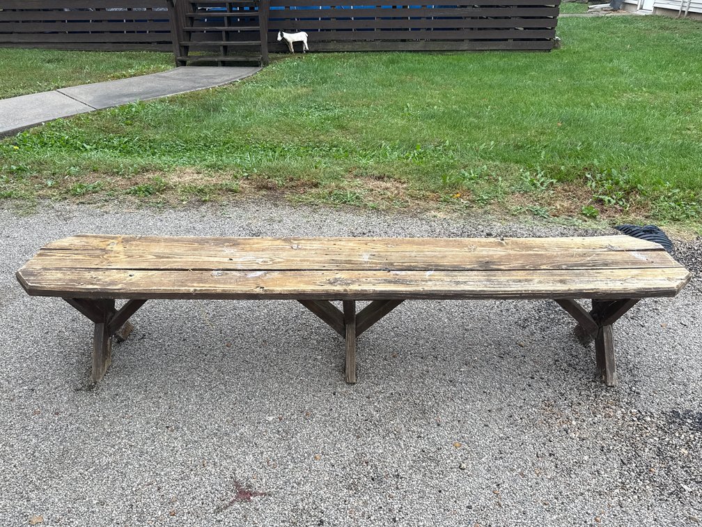 Wooden Plank Bench