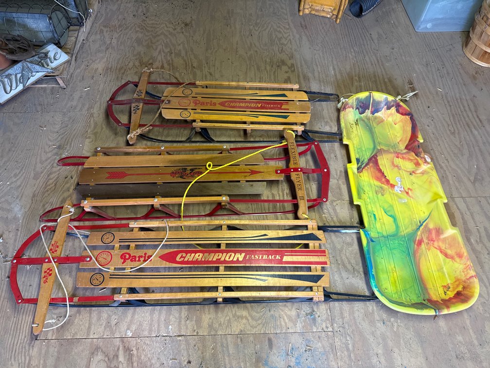 Four Runner And Toboggan Snow Sleds