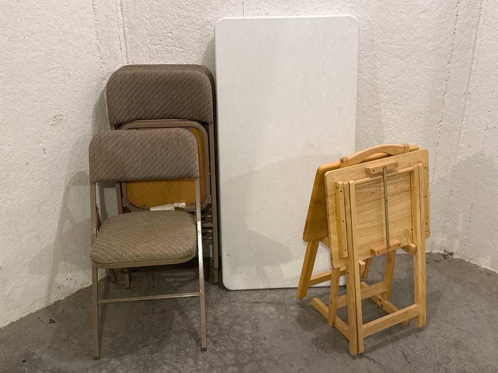 Folding Table Chairs And TV Tray Tables