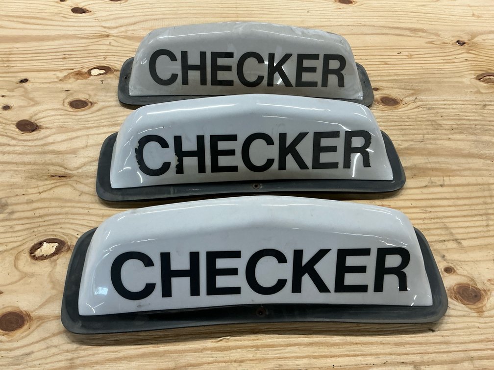 Checker Taxi Cab Roof Signs
