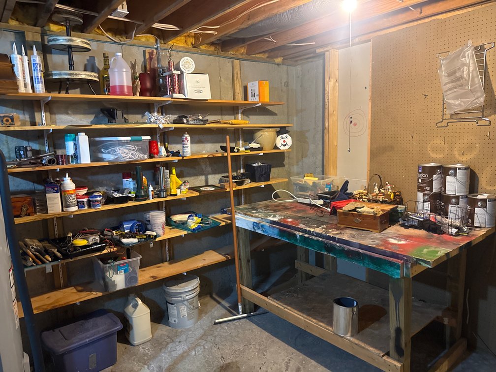 Workshop Workbench And Supplies