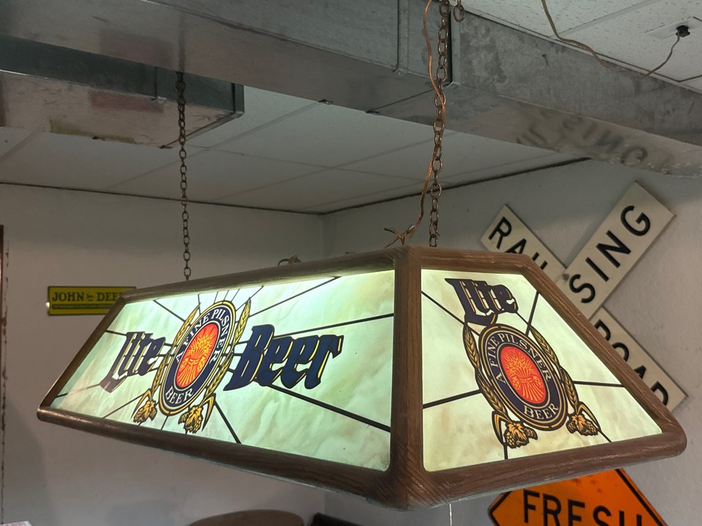 Lite Beer Hanging Billiard Light Fixture