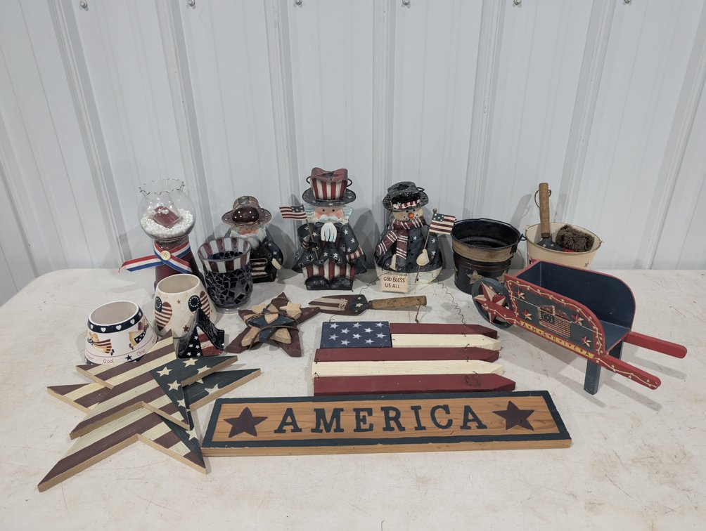 Americana Patriotic Home Decor Lot