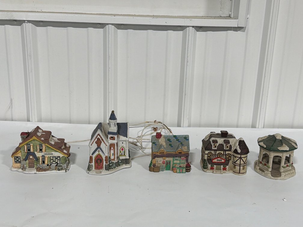 Lighted Miniature Holiday Village Set