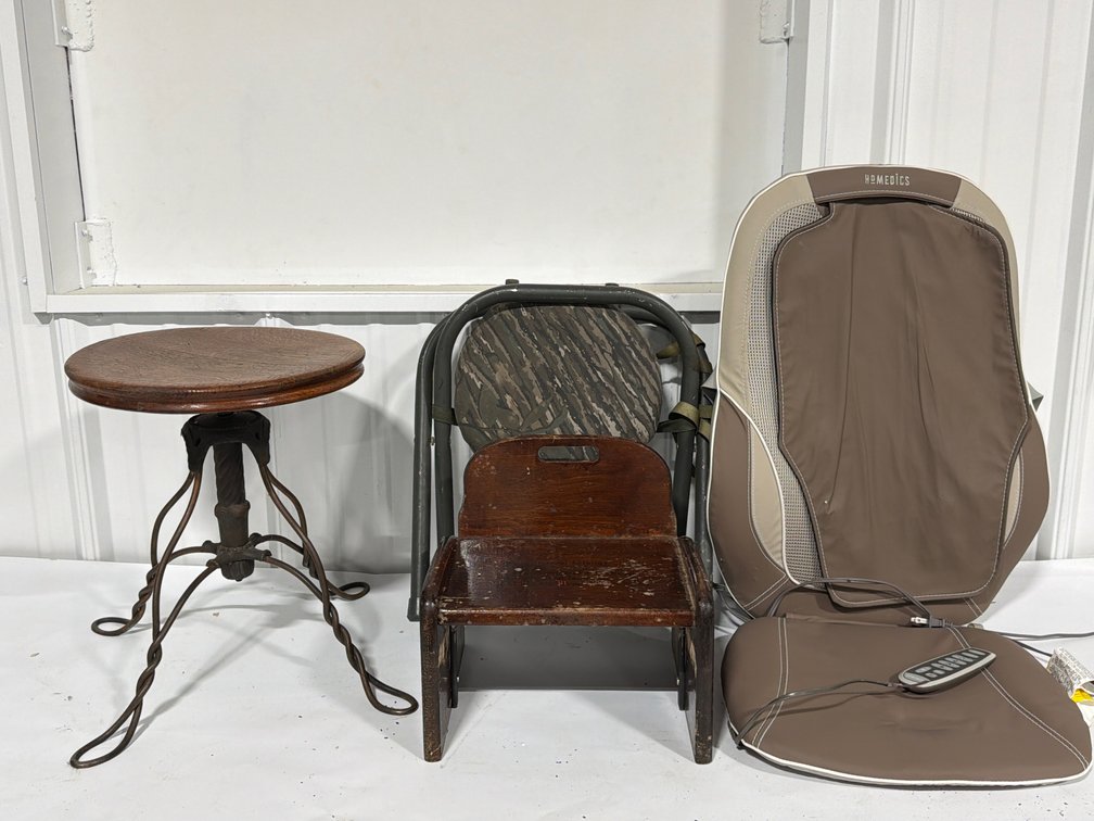 Swivel Stool, Wood Bench, And More