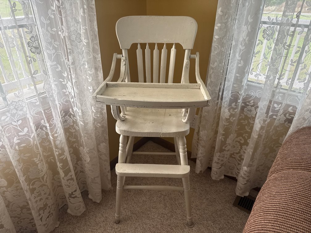 Wooden High Chair With Swing Tray
