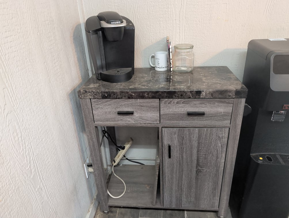 Kitchen Cart With Keurig Coffee Maker