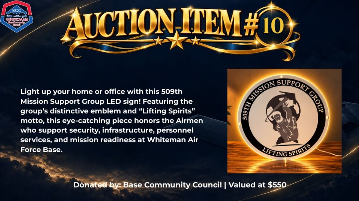 509th Mission Support Group LED sign