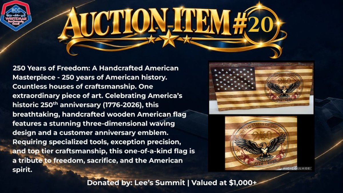 250 Years of Freedom Handcrafted American Masterpiece