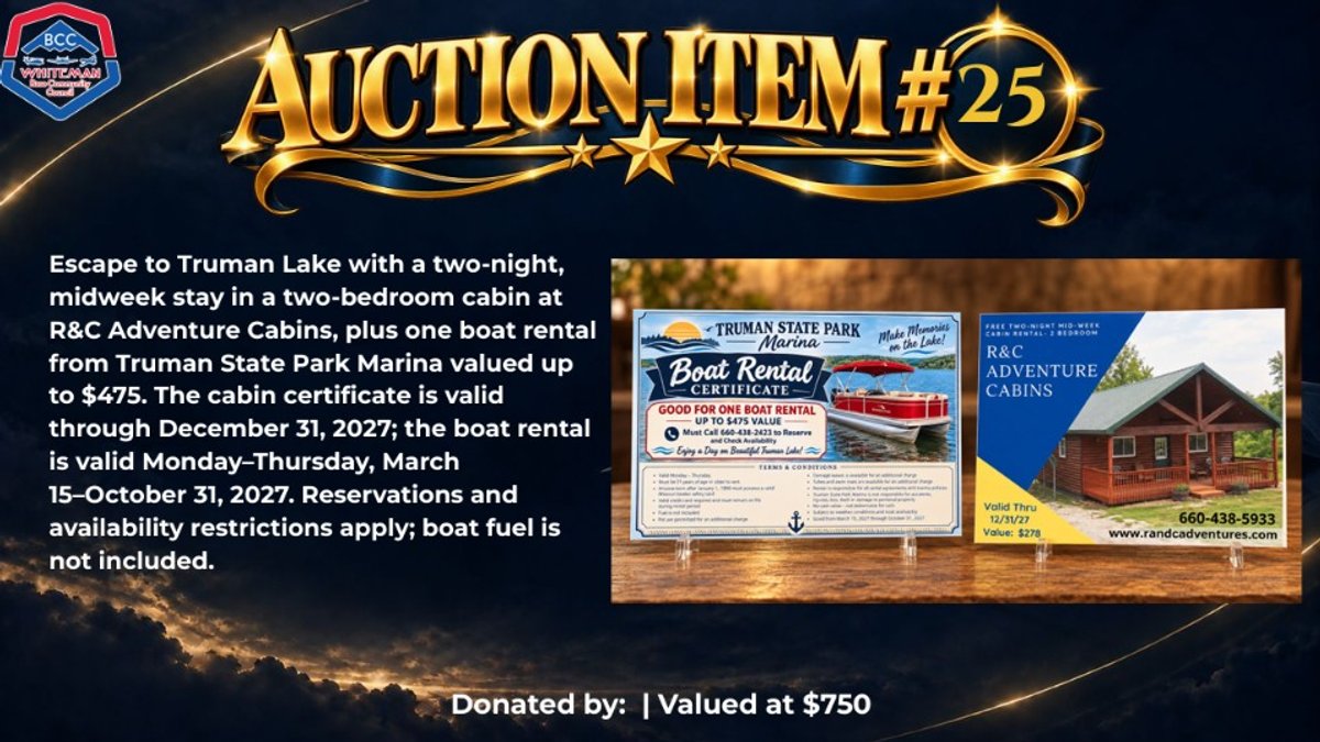 Truman Lake Get-Away Package
