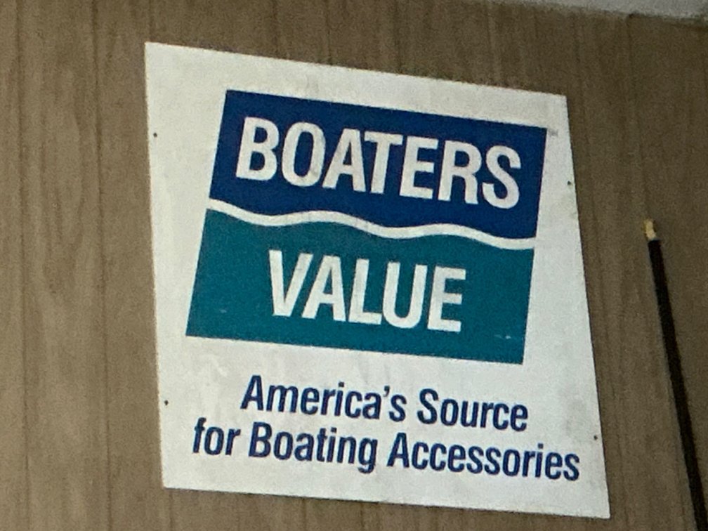 Boaters Value Advertising Wall Sign