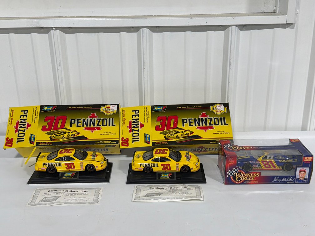 Three 1:24 Scale NASCAR Diecast Cars
