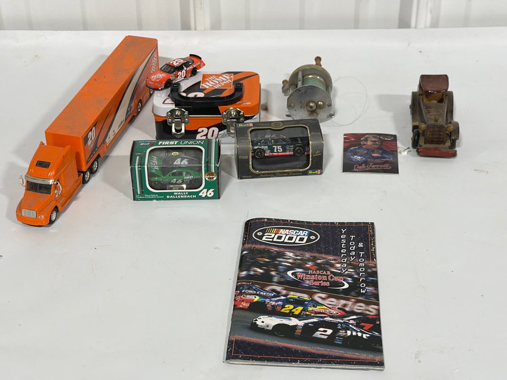 NASCAR Collectibles And Fishing Reel Lot