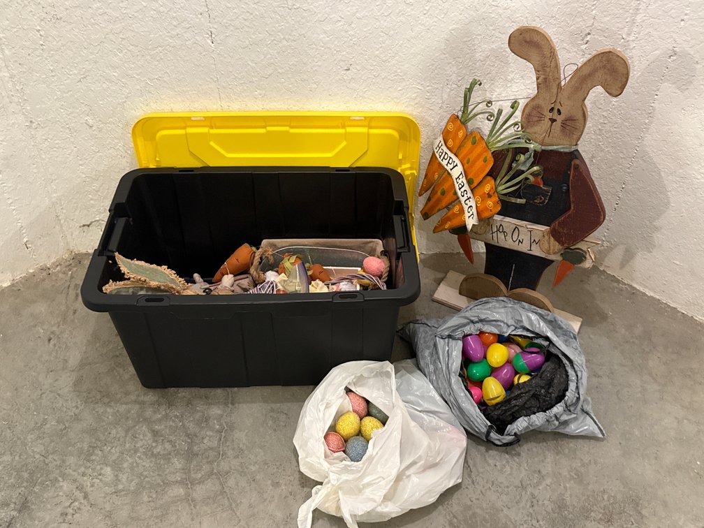 Easter Holiday Decor And Storage Tote